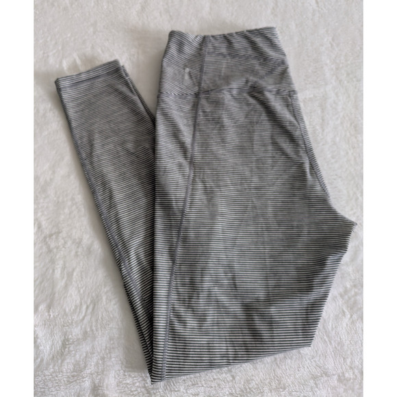 Zella Leggings Womens XL Striped High Waisted Activewear Loungewear Stretch‎ - Picture 1 of 9